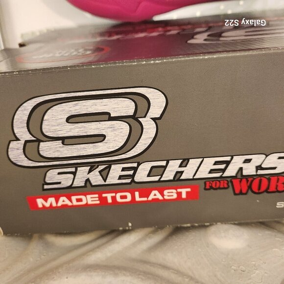 Skechers "Deloney" Pink Comp Toe Work Sneakers. NIB. Size 5.5 - Picture 7 of 14